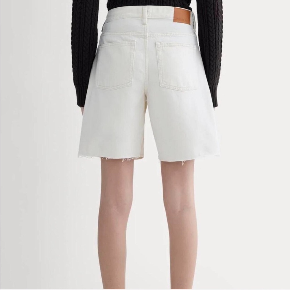 NWT Everlane size 26 long baggy white denim shorts - Picture 3 of 4